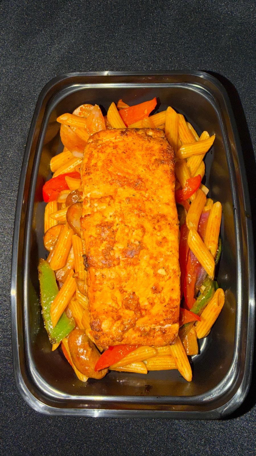 Salmon Penne Pasta Buldak
